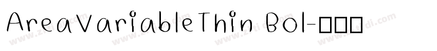 AreaVariableThin Bol字体转换